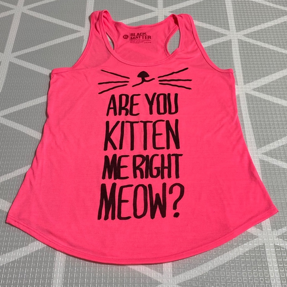 🛍Neon Pink Kitten Me Tank